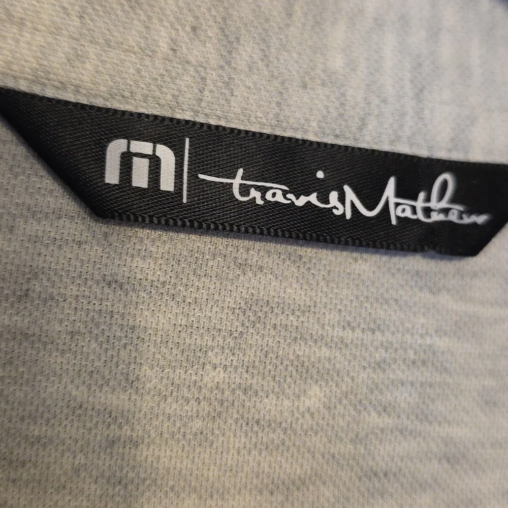 Travis Mathew Men's Gray/Maroon Polo Shirt Front/Back‎ Logo Golf Sz XXL EUC